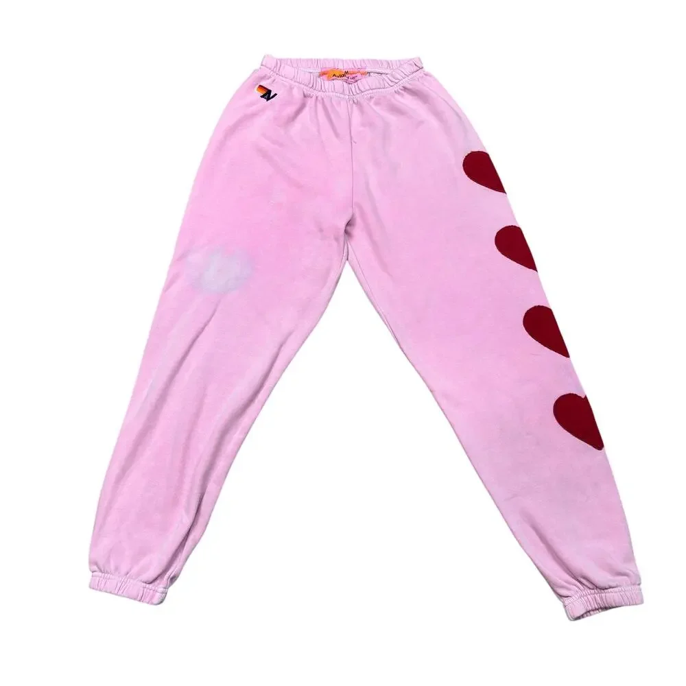Aviator Nation Heart Stitch 4 Sweatpants Women's Medium Loungewear - Picture 1 of 9